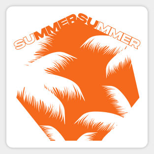 Summer Love. Summertime, Fun Time. Fun Summer, Beach, Sand, Surf Retro Vintage Design. Magnet